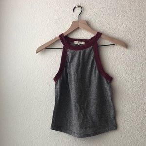Truly madly deeply wringer high neck tank top